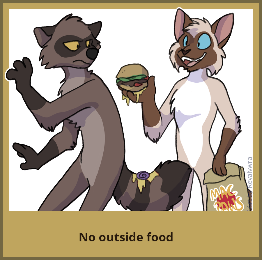 Fursuit Lounge Rules: No Outside Food