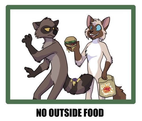 Fursuit Lounge Rules: No Outside Food